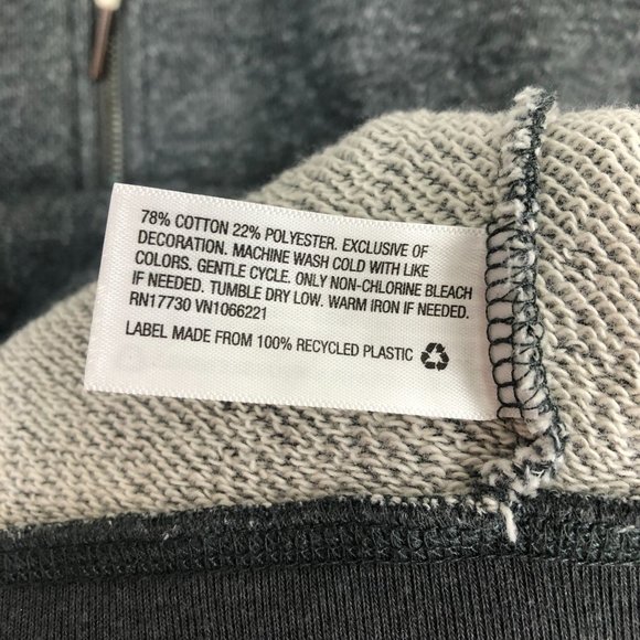 Toms Women's Size Small Dark Grey Full Zip Long Sleeve Logo Front Hoodie Jacket - Picture 9 of 10